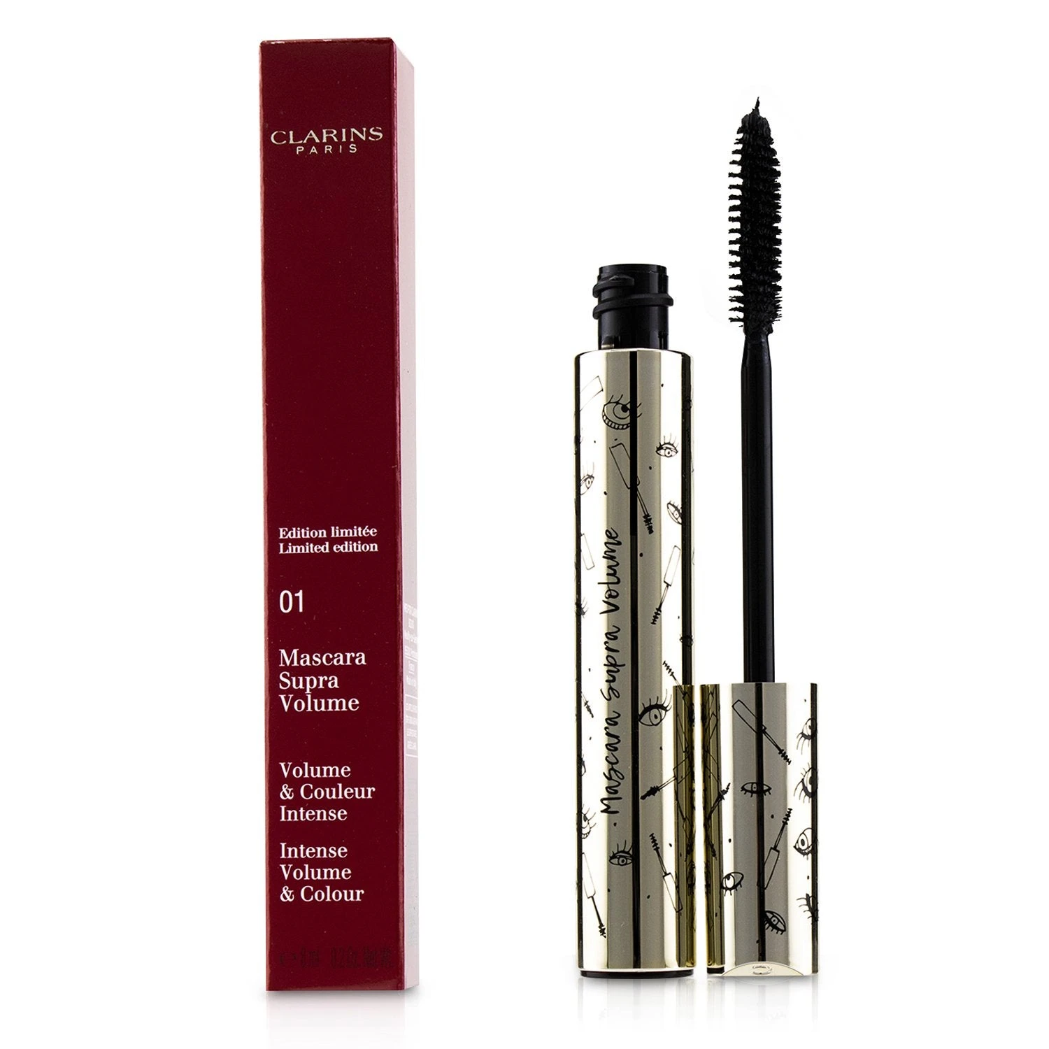 Clarins Supra Volume Mascara - # 01 Intense Black (Limited Edition) 8ml/0.2oz 3 Clarins Supra Volume Mascara - # 01 Intense Black (Limited Edition) 8ml/0.2oz