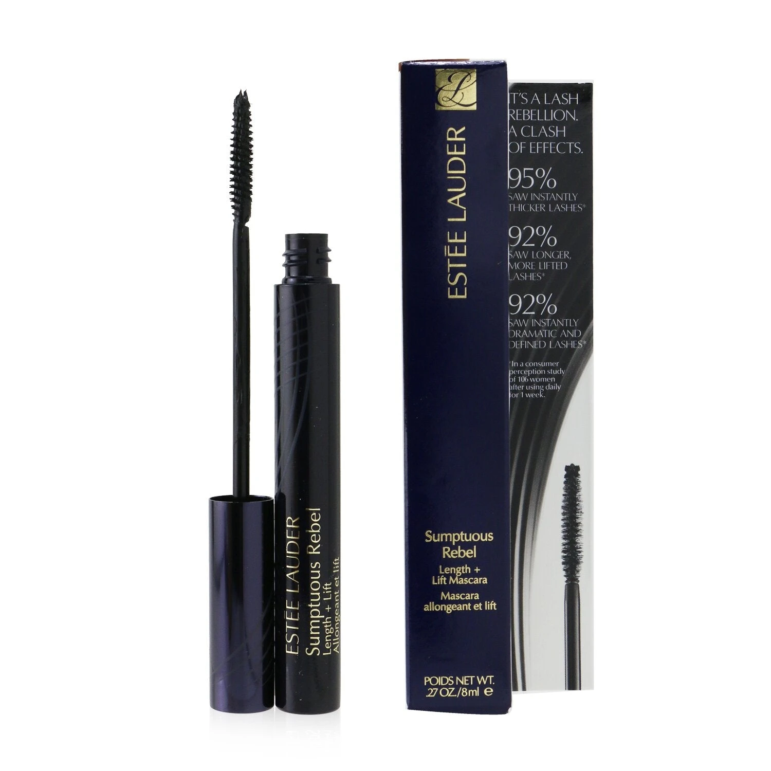 Estee Lauder Sumptuous Rebel Length + Lift Mascara - # 01 Black 8ml/0.27oz 4 Estee Lauder Sumptuous Rebel Length + Lift Mascara - # 01 Black 8ml/0.27oz - Image 2