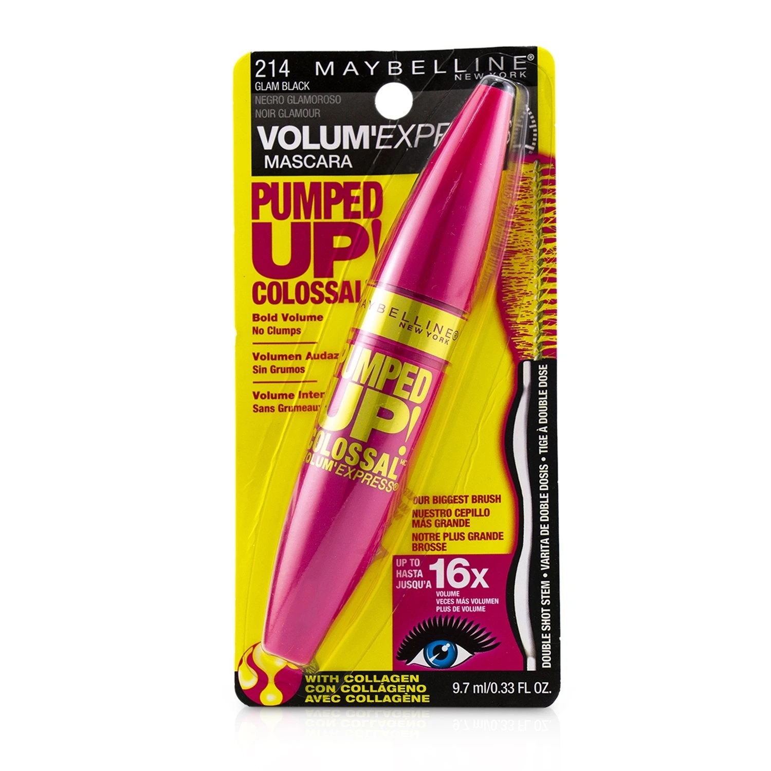 Maybelline Volum' Express Pumped Up Colossal Mascara - # 213 Classic Black 9.7ml/0.33oz 5 Maybelline Volum' Express Pumped Up Colossal Mascara - # 213 Classic Black 9.7ml/0.33oz - Image 3