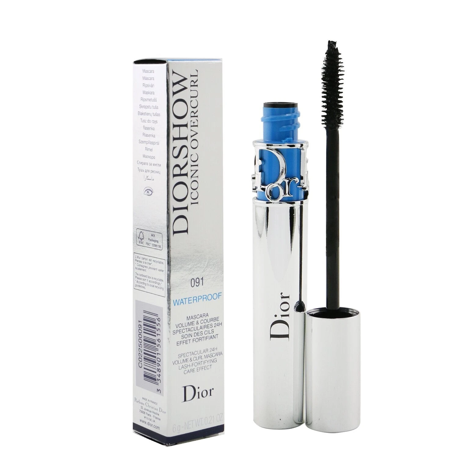 Christian Dior Diorshow Iconic Overcurl 24H Volume & Curl Waterproof Mascara - # 091 Black 6g/0.21oz 4 Christian Dior Diorshow Iconic Overcurl 24H Volume & Curl Waterproof Mascara - # 091 Black 6g/0.21oz - Image 2