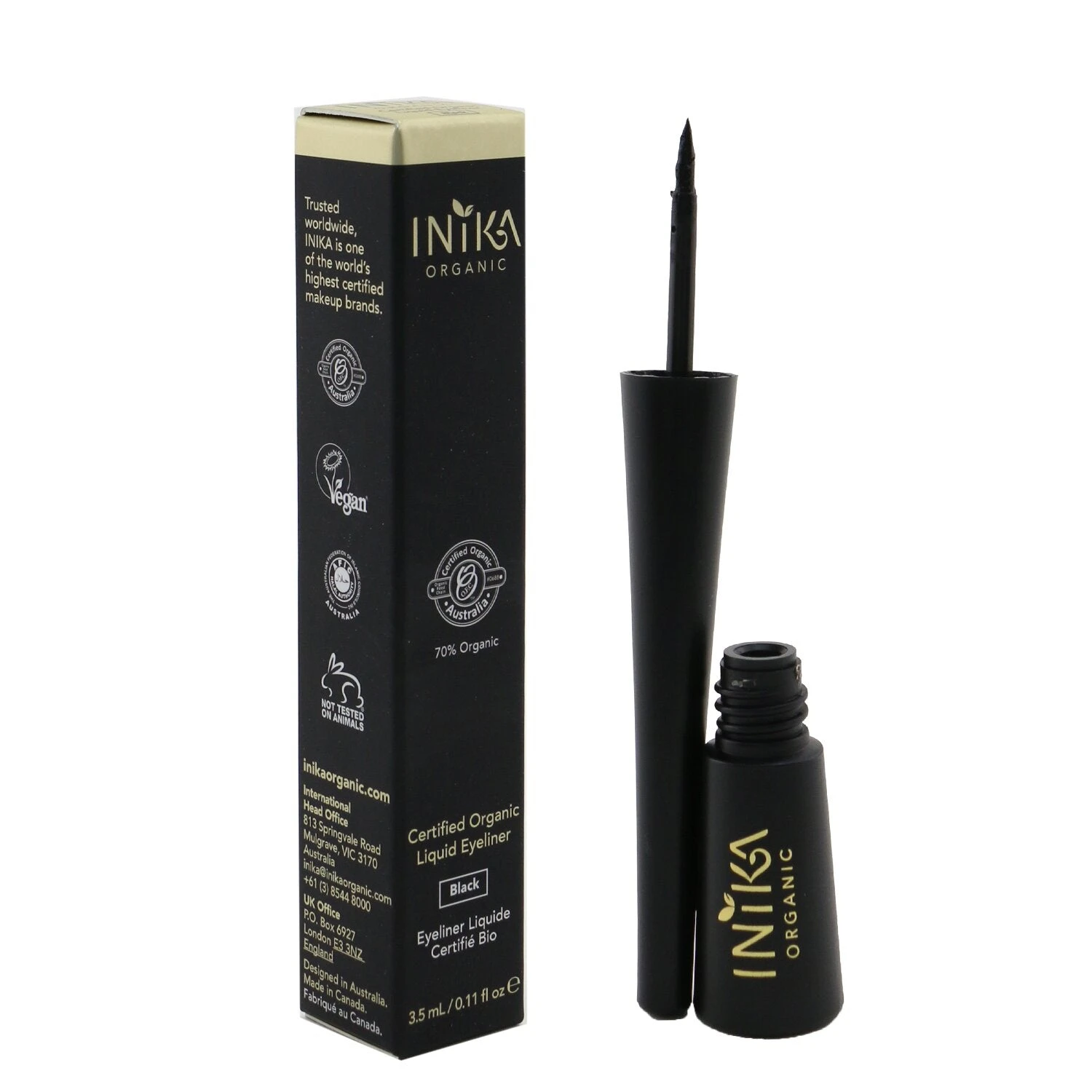 INIKA Organic Certified Organic Liquid Eyeliner - # Brown 3.5ml/0.11oz 7 INIKA Organic Certified Organic Liquid Eyeliner - # Brown 3.5ml/0.11oz - Image 5