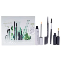 LashFood BrowFood Brow Transformation System By LashFood For Women - 5 Pc Kit 0.17oz Phyto-Medic Eyebrow Enhancer, 0.17oz Ultra Fine Brow Pencil Duo Brunette - Medium-Dark 0.13oz Clear Enhancing GelFix, Eco Brow Brush, 4 Brow Arch Guides