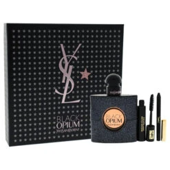 Yves Saint Laurent Black Opium By Yves Saint Laurent For Women - 3 Pc Gift Set 1.6oz EDP Spray, 0.04oz Lipstick - 01 Rouge Pur Couture, 0.02oz Waterproof Eye Pencil - 01